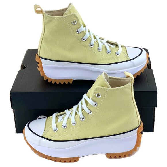 Converse Shoes - Converse Run Star Hike Lemon Gum Women's Shoes Sneakers Platform Yellow White